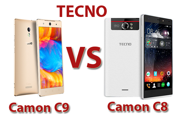 compare Tecno Camon C9 vs Tecno Camon C8 Specifications