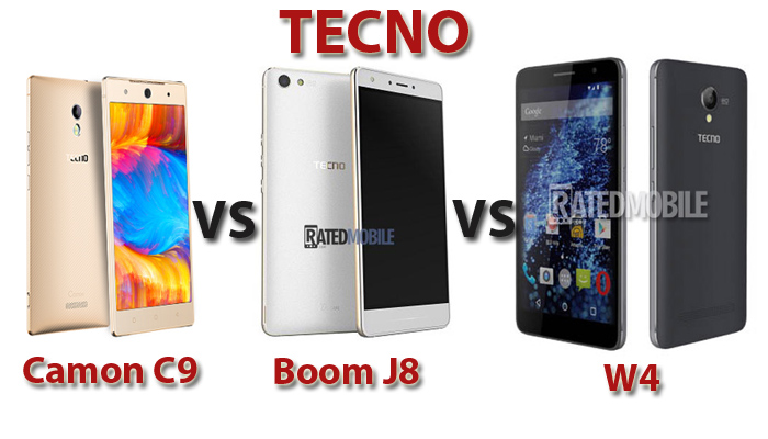 Comparing Tecno Camon C9 vs Tecno Boom J8 and Tecno W4